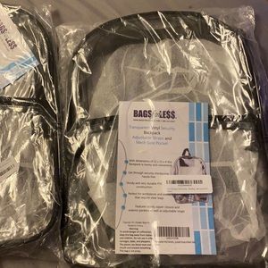 Set of two clear vinyl backpacks